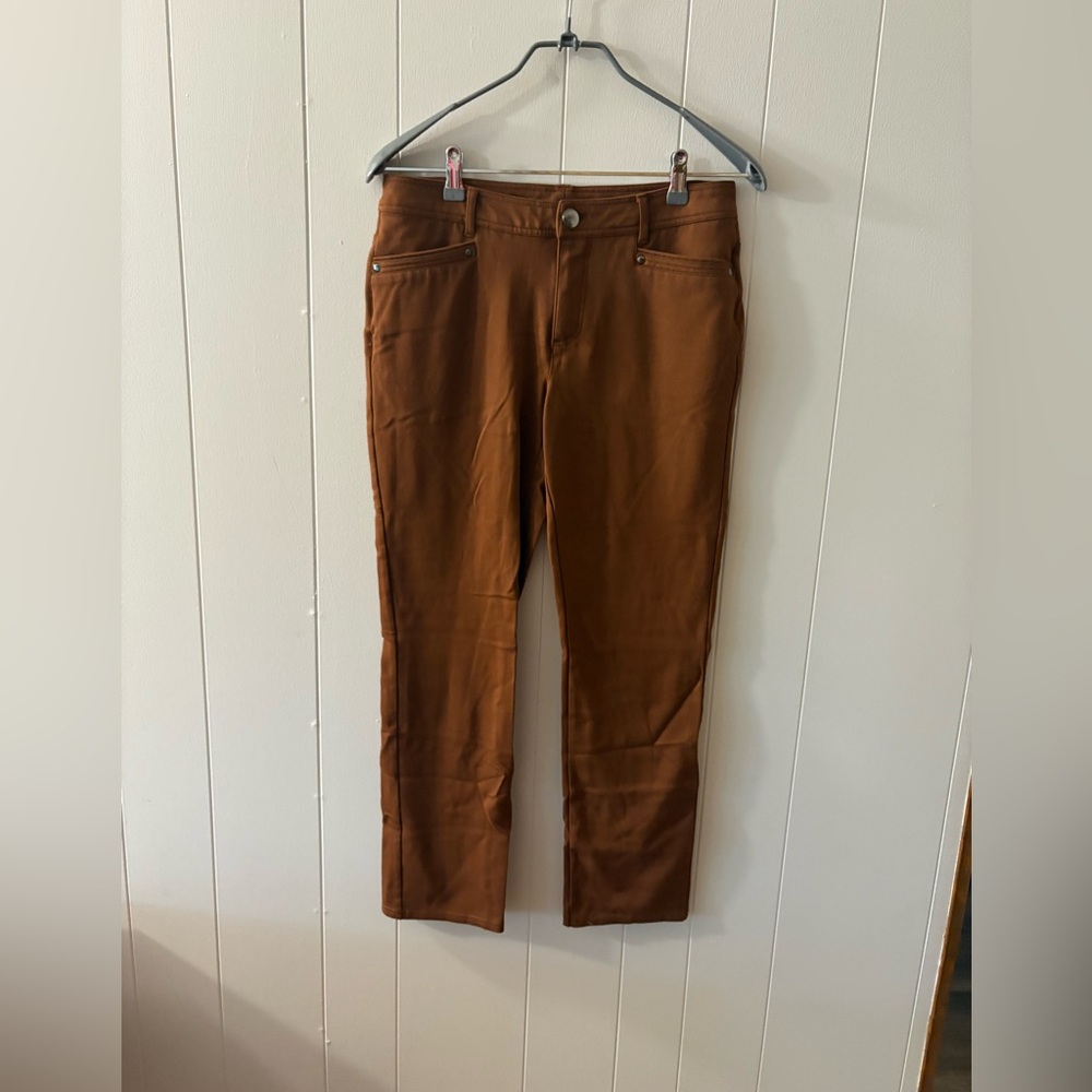 Christopher & Banks Brown Straight Leg Pants Womens Size 4 work